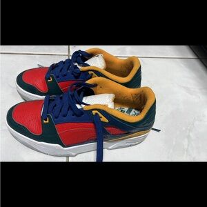 Puma Red and Blue Sneakers with Retro Design